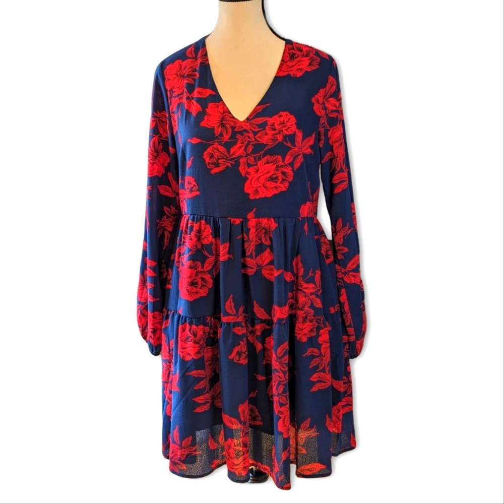 Bohemian Dress Long Sleeve Knee Length US Small